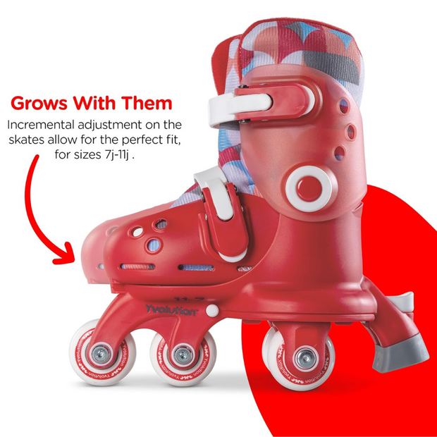 Yvolution Twista Skates , 2 in 1 Adjustable Roller Skates, Converts from Tri-Wheel to Inline Skates