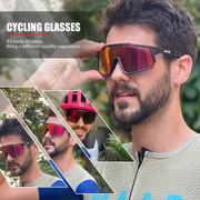 KAPVOE CYCLING GLASS SINGLE LENS |RED LENS & BLACK/WHITE FRAME