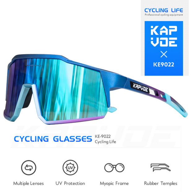 KAPVOE CYCLING GLASS SINGLE LENS | RED LENS & BLACK FRAME