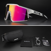 KAPVOE CYCLING GLASS SINGLE LENS | RED LENS&TRANSPARENT FRAME