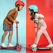 Yvolution Y Glider Kiwi Scooter for Kids Ages 3-8, 3 Wheel Scooter with LED Wheels