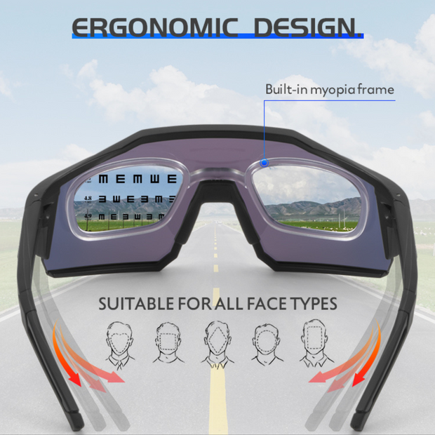 KAPVOE CYCLING GLASS SINGLE LENS | RED LENS&TRANSPARENT FRAME