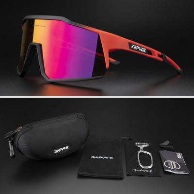 KAPVOE CYCLING GLASS SINGLE LENS | RED LENS & RED FRAME