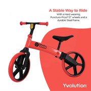 Yvolution Y Velo Senior Balance Bike |12" No-Pedal Training Bicycle for Children Ages 3,4,5 Years