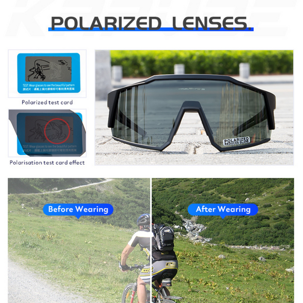 KAPVOE CYCLING GLASS SINGLE LENS |RED LENS & BLACK/WHITE FRAME