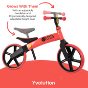 Yvolution Y Velo Senior Balance Bike |12" No-Pedal Training Bicycle for Children Ages 3,4,5 Years