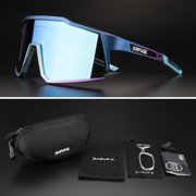 KAPVOE CYCLING GLASS SINGLE LENS | BLUE LENS & PURPLE FRAME