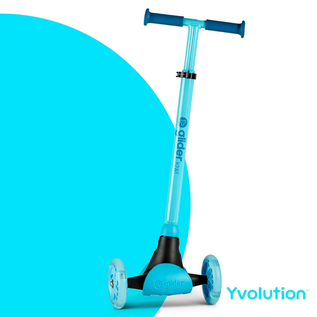 Yvolution Y Glider Kiwi Scooter for Kids Ages 3-8, 3 Wheel Scooter with LED Wheels