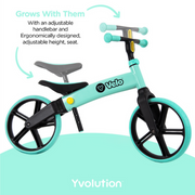 Yvolution Y Velo Senior Balance Bike |12" No-Pedal Training Bicycle for Children Ages 3,4,5 Years