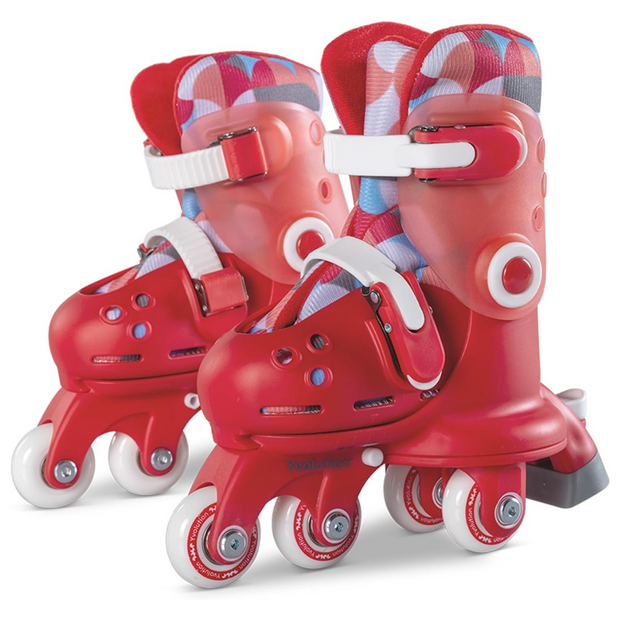 Yvolution Twista Skates , 2 in 1 Adjustable Roller Skates, Converts from Tri-Wheel to Inline Skates