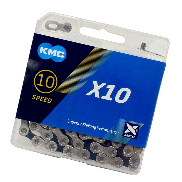 KMC X10 10 SPEED CHAIN SILVER BLACK