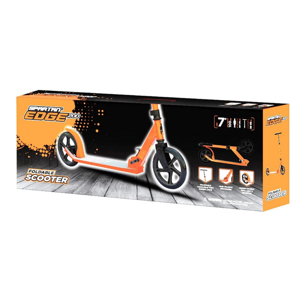 SPARTAN EDGE 200MM FOLDING SCOOTERS ORANGE