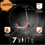 SPARTAN EDGE 200MM FOLDING SCOOTERS ORANGE