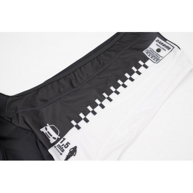 DAREVIE BIB SHORTS BLACK WHITE