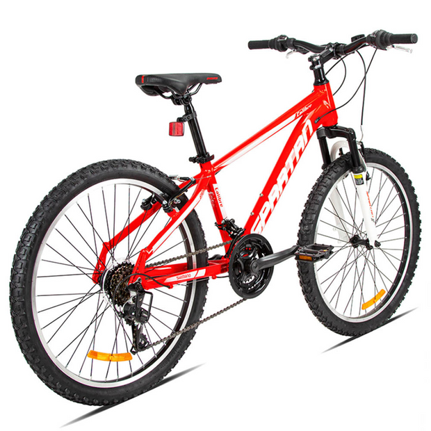 SPARTAN KID'S CALIBRE HARDTAIL 24" MOUNTAIN BIKE|FLAME RED|SAND GREY