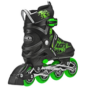 ROLLER DERBY ION 7.2 BOYS INLINE SKATE BLACK GREEN