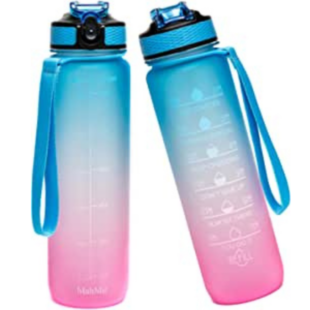 WATER BOTTLE 1L WITH TIME MARKER